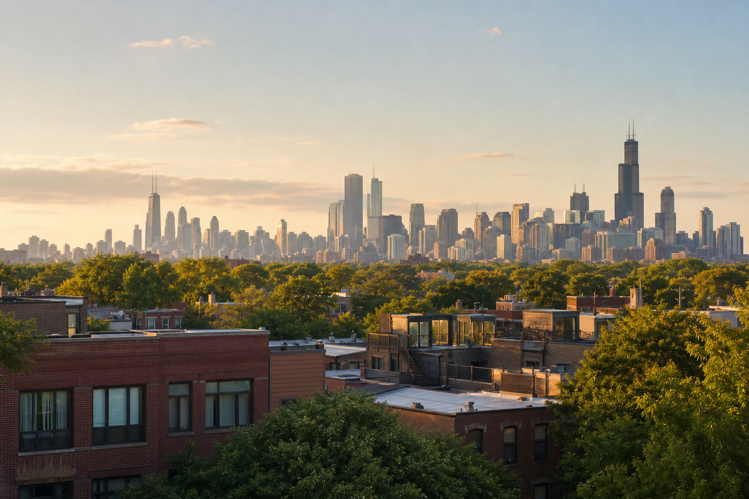 Area view of Chicago, IL