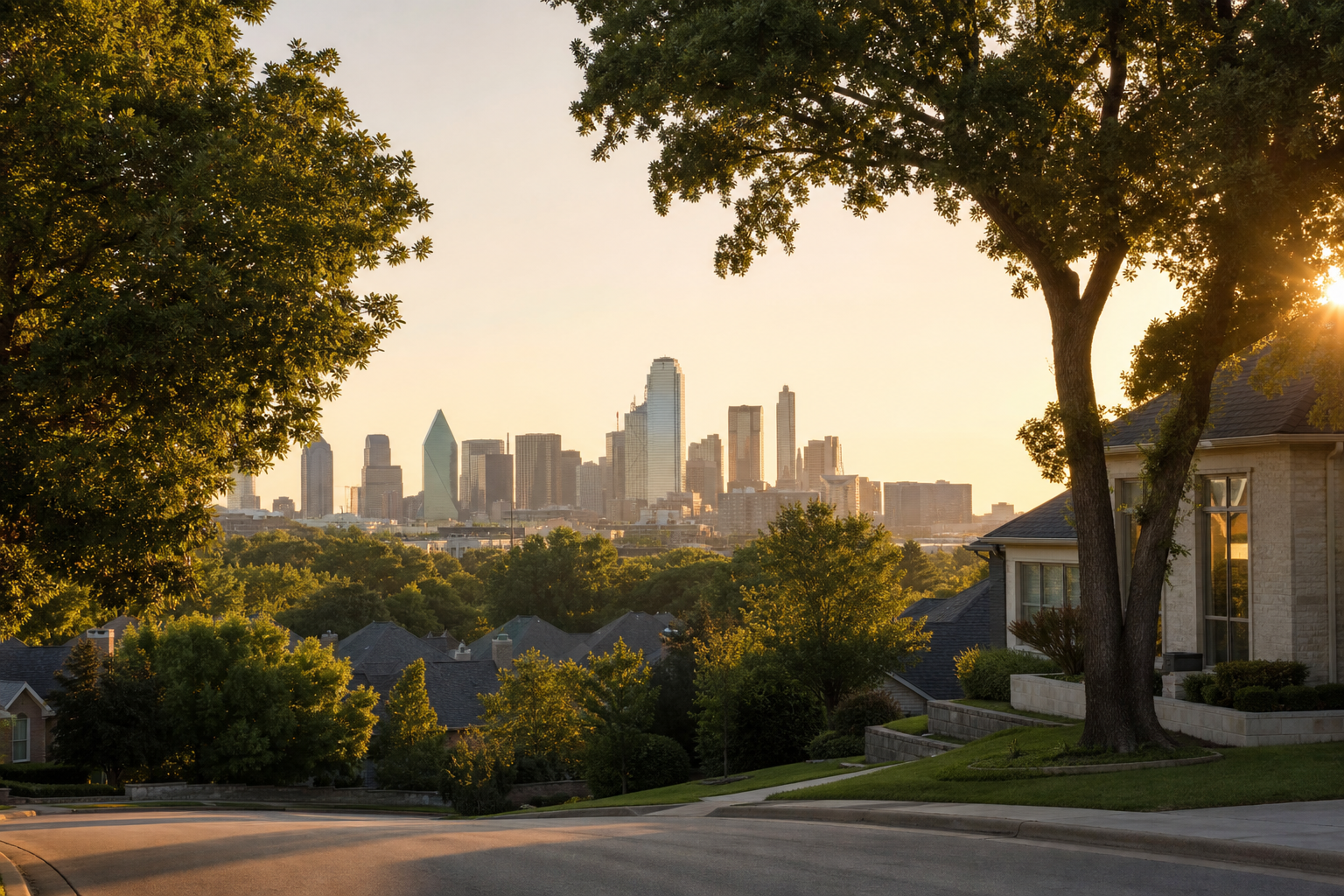 Area view of Dallas, TX