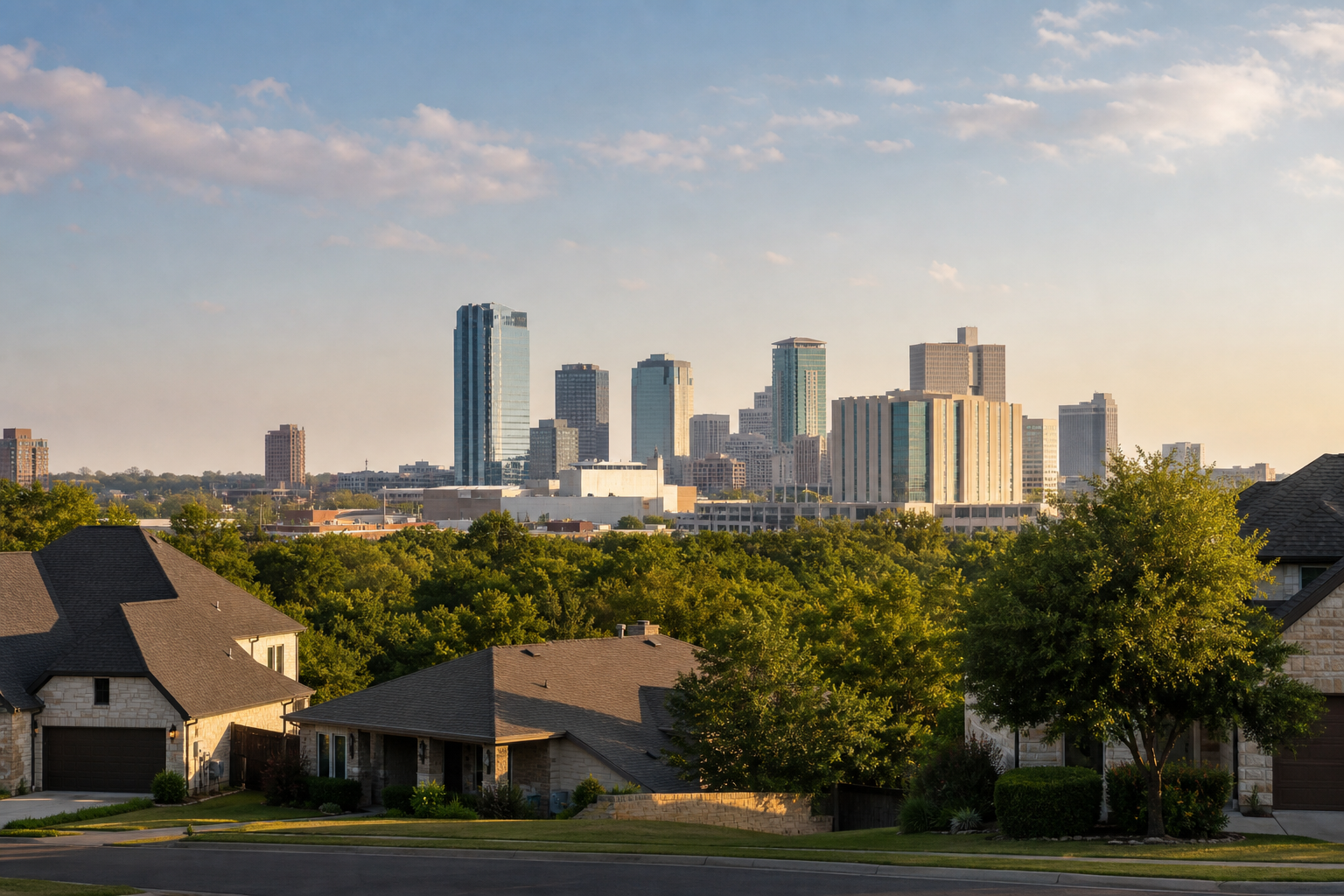 Area view of Fort Worth, TX
