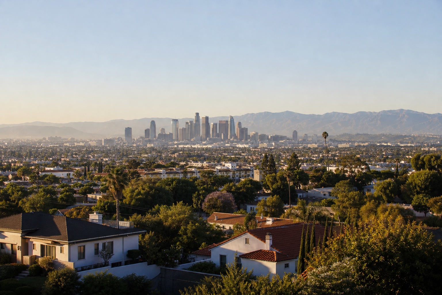 Area view of Los Angeles, CA
