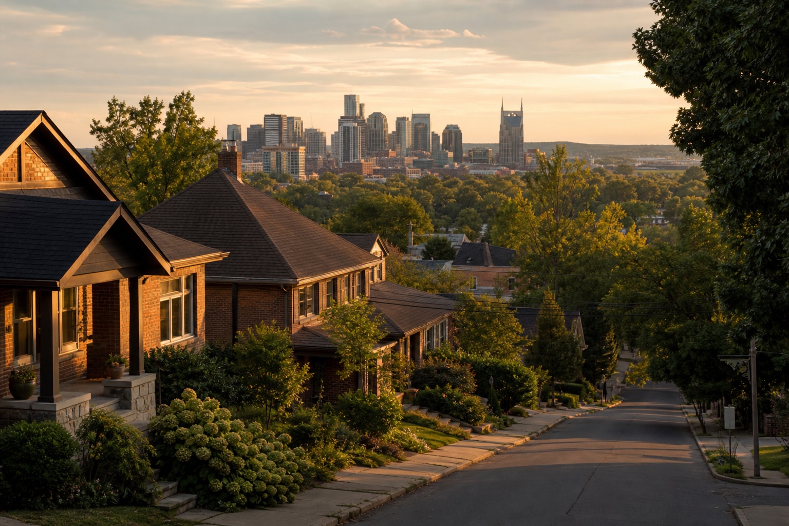 Area view of Nashville, TN