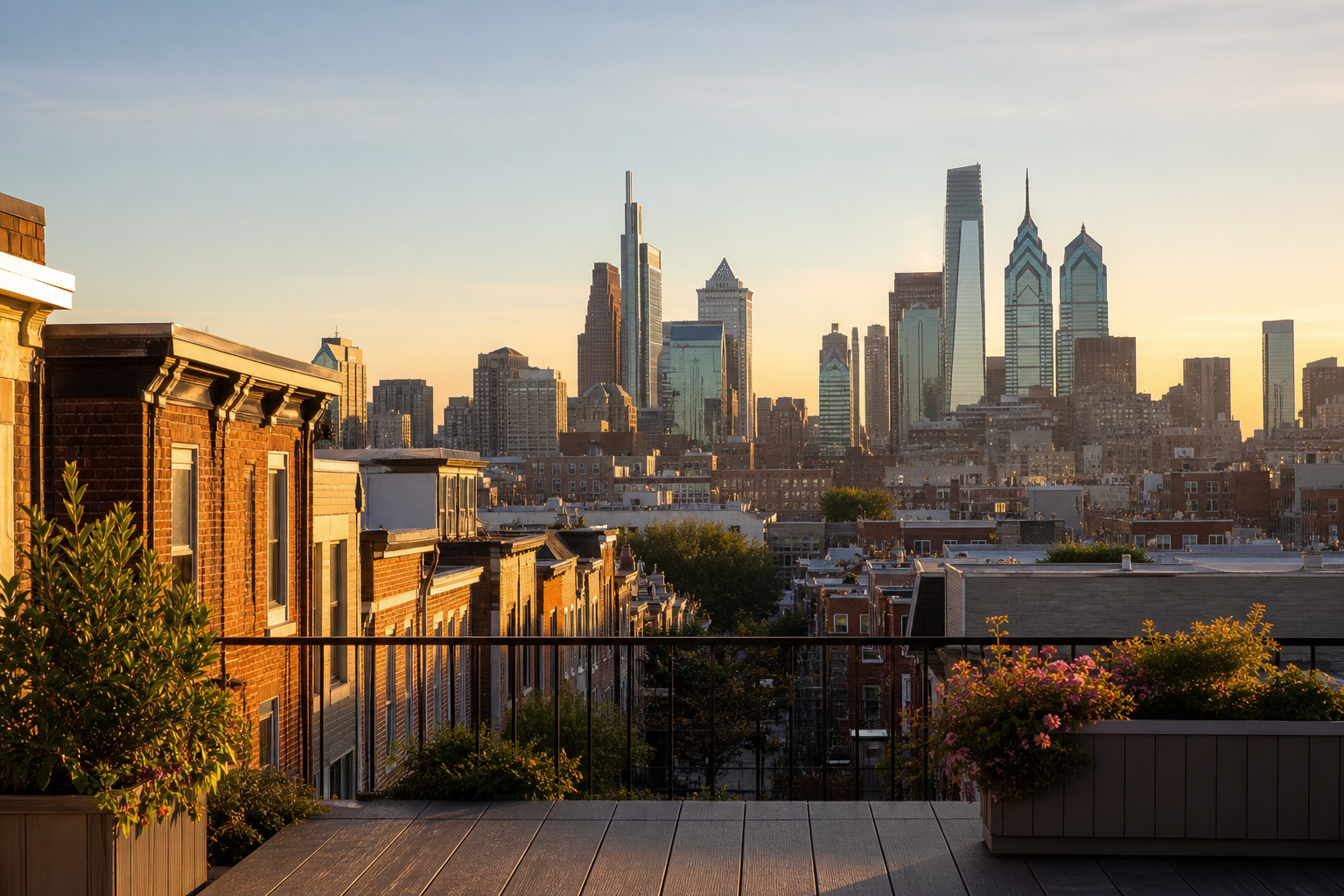 Area view of Philadelphia, PA